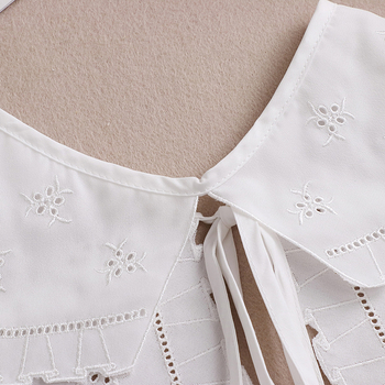 Дантелена пелерина за жени, фалшива яка, шифон, цялогодишна украса