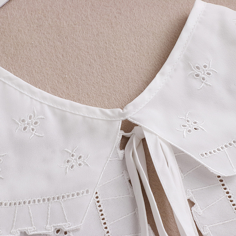 Дантелена пелерина за жени, фалшива яка, шифон, цялогодишна украса