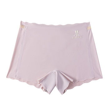 Chiloți de siguranță pentru femei, din material ice-silk, tricot, talie înaltă, 88% nylon, căptușală din bumbac 100% în zona croților