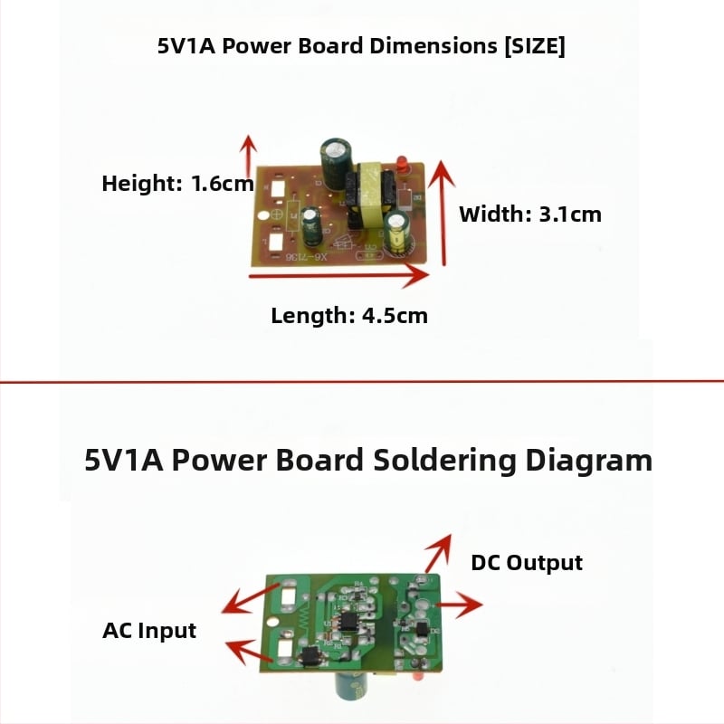 Prepínaný napájací adaptér s izoláciou modulu, vstup AC 110/220V, výstup DC 5V 1–4A