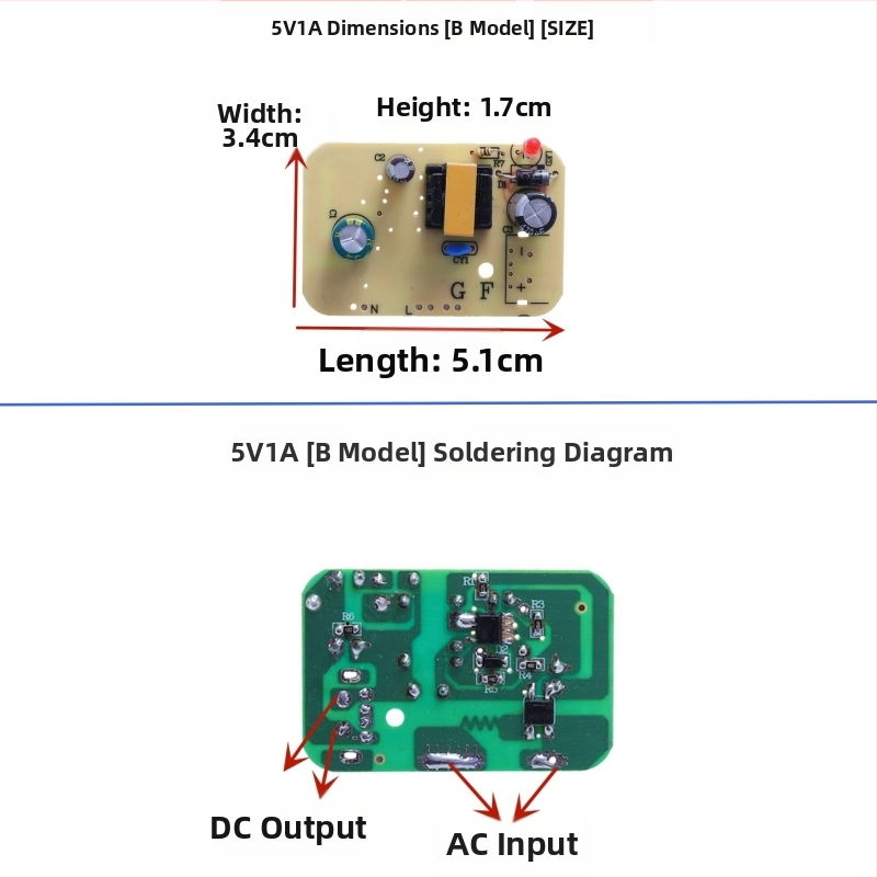 Prepínaný napájací adaptér s izoláciou modulu, vstup AC 110/220V, výstup DC 5V 1–4A