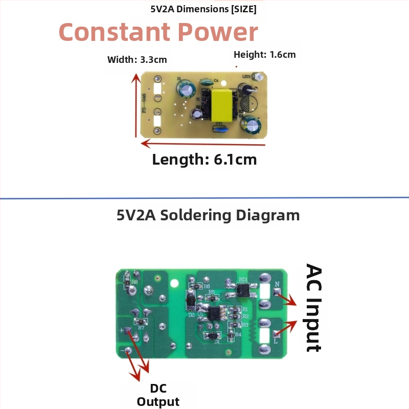 Prepínaný napájací adaptér s izoláciou modulu, vstup AC 110/220V, výstup DC 5V 1–4A