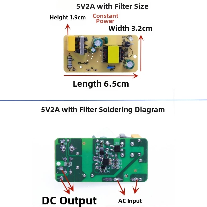 Prepínaný napájací adaptér s izoláciou modulu, vstup AC 110/220V, výstup DC 5V 1–4A