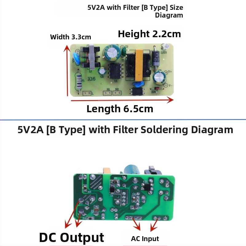 Prepínaný napájací adaptér s izoláciou modulu, vstup AC 110/220V, výstup DC 5V 1–4A