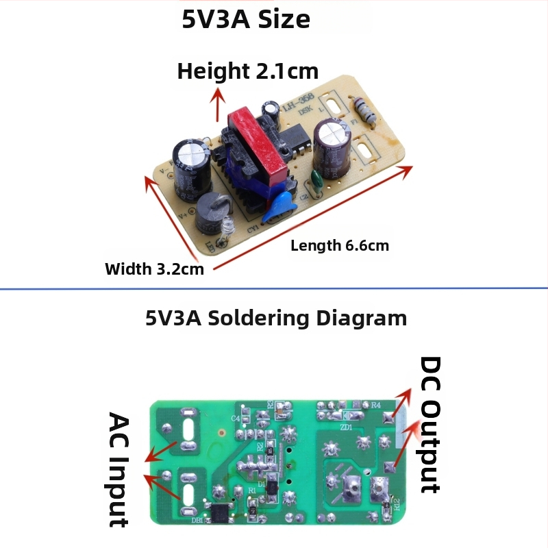 Prepínaný napájací adaptér s izoláciou modulu, vstup AC 110/220V, výstup DC 5V 1–4A