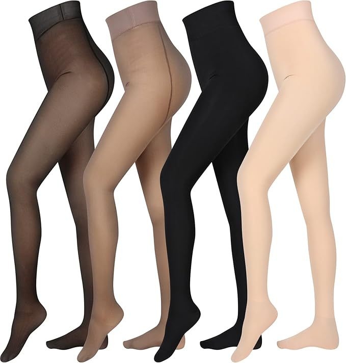 Ženske čarape-leggings u jednom komadu, debeli poliesterski s elastanom, visoka elastičnost, jednobojni uzorak, dizajn u jednom komadu
