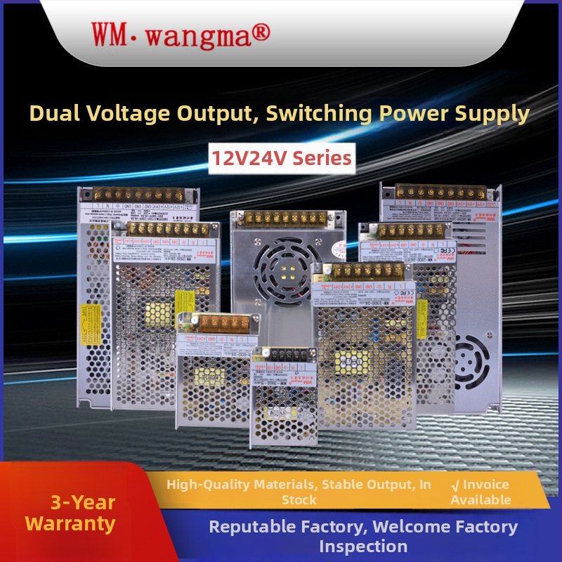 Wangma 120W dvojvýstupový spínaný zdroj, 12V/24V, vstup 85–264VAC / 120–370VDC