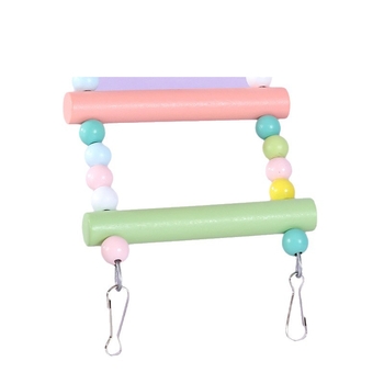 Happy Parrot scară de cățărare din lemn și leagăn pentru cușca păsilor