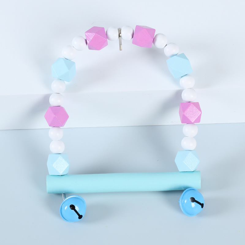 Happy Parrot scară de cățărare din lemn și leagăn pentru cușca păsilor