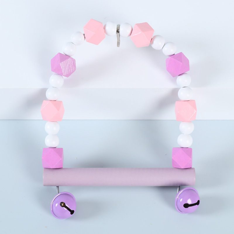 Happy Parrot scară de cățărare din lemn și leagăn pentru cușca păsilor