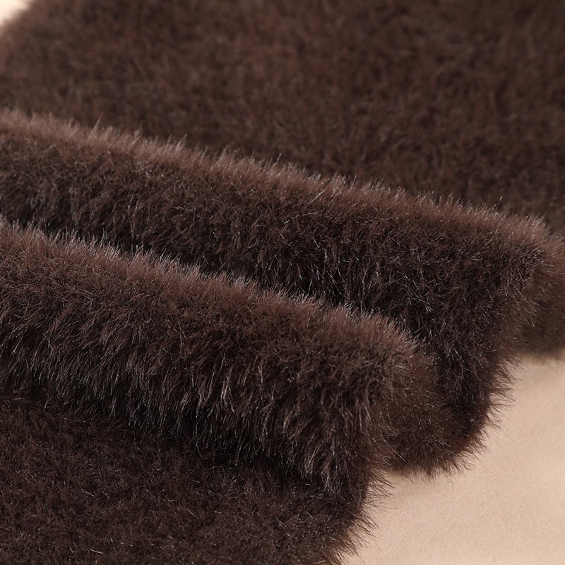 Unisex hlače od mink velura za toplinu, s flisom podstavom, izuzetno debeli zimski osnovni sloj, poliester (301-350 g/m2)