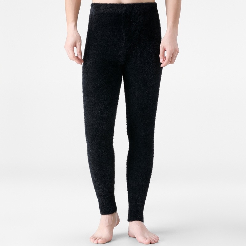 Unisex hlače od mink velura za toplinu, s flisom podstavom, izuzetno debeli zimski osnovni sloj, poliester (301-350 g/m2)