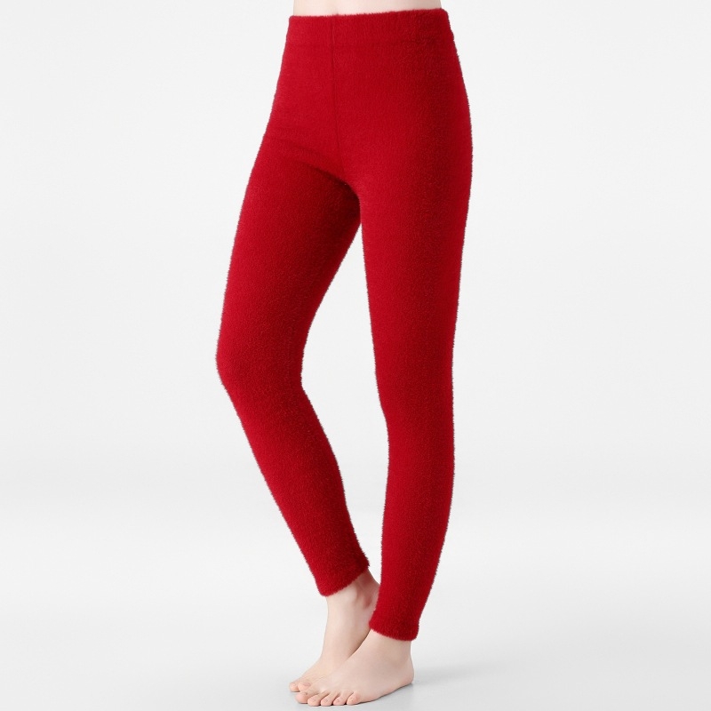 Unisex hlače od mink velura za toplinu, s flisom podstavom, izuzetno debeli zimski osnovni sloj, poliester (301-350 g/m2)
