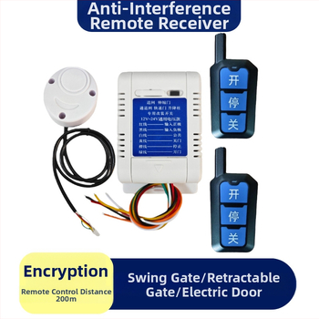 Daljinski upravljački relej za barijerne kapije, ulaz 12-24V/220V, šifrirani prijemnik 315/433MHz, -10 do 70°C, FCC certificiran