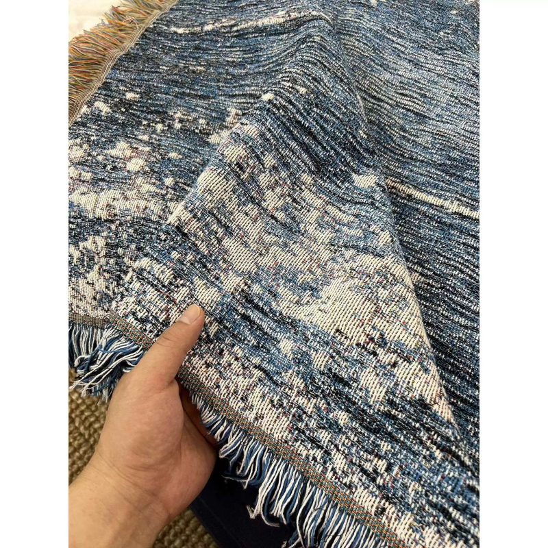 Pătură tapiserie din poliester cu peisaj, stil Insta, pentru toate anotimpurile, greutate 800–999 g