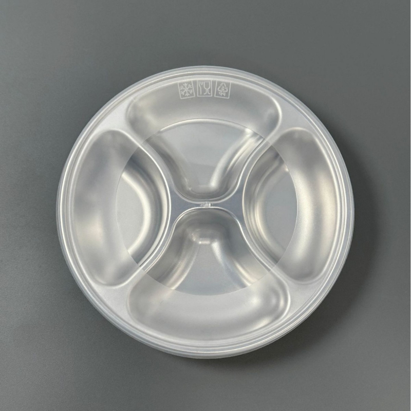 Dijeljena kutija za obrok od 304 nehrđajućeg čelika, okrugla, izolirana, s poklopcem otporan na prašinu, za djecu, kapacitet 800–1000 ml