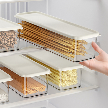 Кутия за съхранение на макарони, пластмасова, преносима с вакуумно запечатване и капак, прост стил, марка Super Celebration