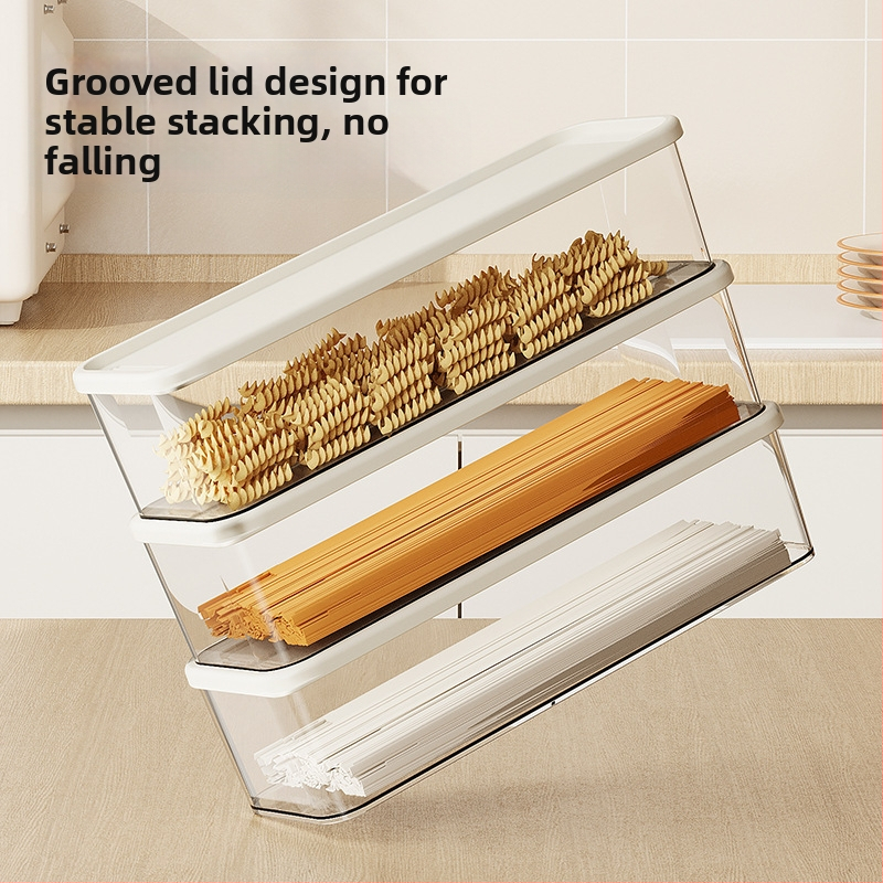 Кутия за съхранение на макарони, пластмасова, преносима с вакуумно запечатване и капак, прост стил, марка Super Celebration