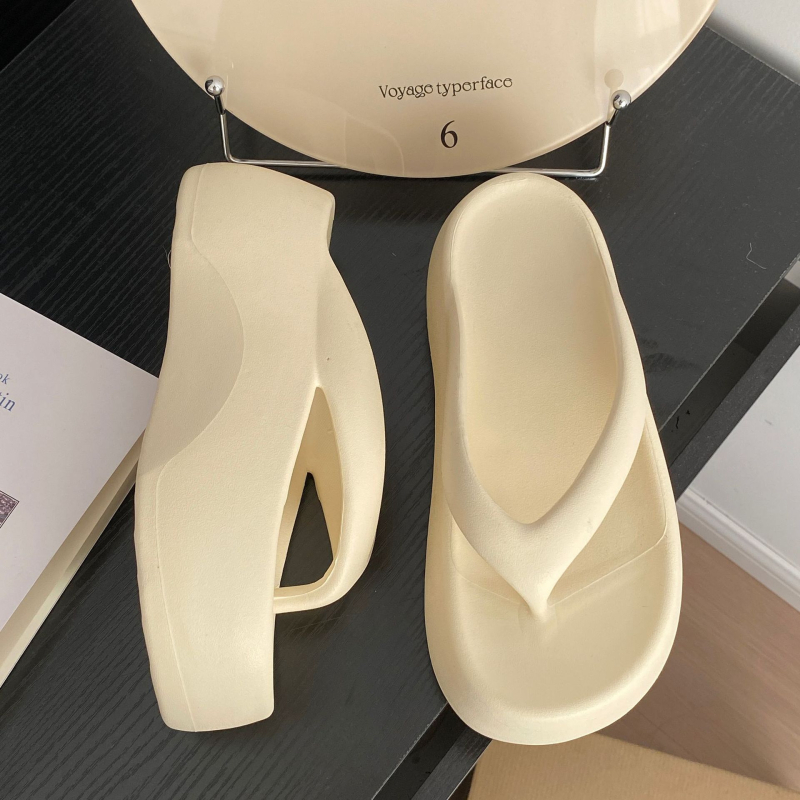 Ženske flip-flopice s debelom potplata i visokim petom — povećanje visine, influencer stil, Bernoto, EVA gornji dio, okrugli vrh