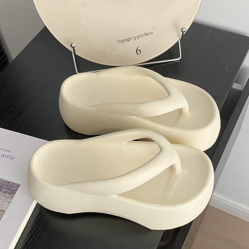 Ženske flip-flopice s debelom potplata i visokim petom — povećanje visine, influencer stil, Bernoto, EVA gornji dio, okrugli vrh