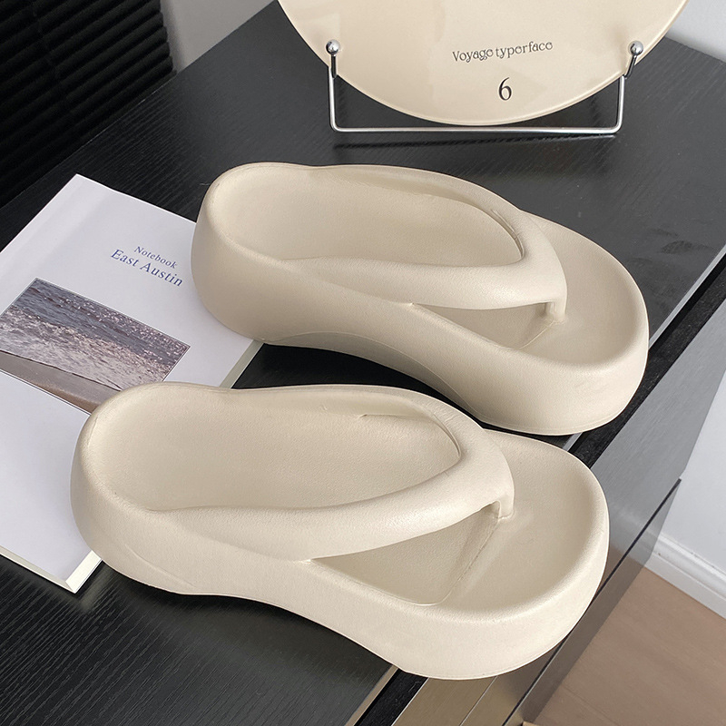 Ženske flip-flopice s debelom potplata i visokim petom — povećanje visine, influencer stil, Bernoto, EVA gornji dio, okrugli vrh