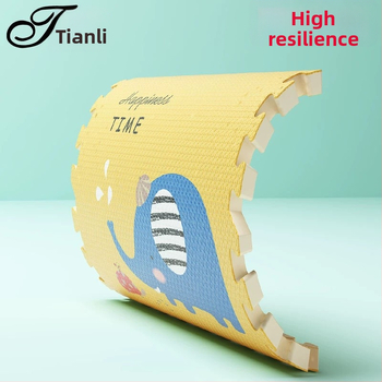 Covoraș pentru înaintare bebeluși, burete gros, pătrat, model desen animat, PE material, pentru living, dormitor și spațiu de studiu.