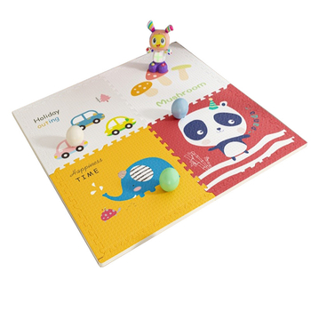 Covoraș pentru înaintare bebeluși, burete gros, pătrat, model desen animat, PE material, pentru living, dormitor și spațiu de studiu.