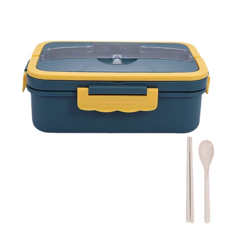 Kutija za ručak - od plastike, izolirana, dvostruki sloj, pogodna za mikrovalnu (Kapacitet 1-2 L)