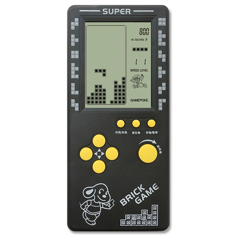 Új hordozható Tetris konzol – egyjátékos, 14+ éves, nosztalgikus retró stílus.