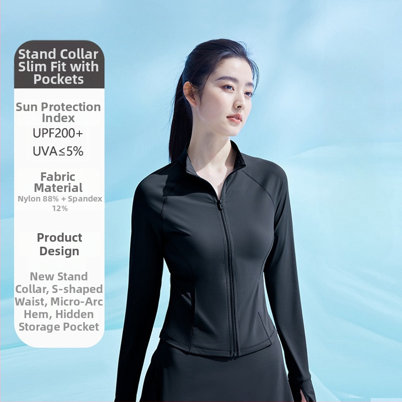 Ženski outdoor windbreaker s kapuljom – brzo sušenje, prozračan, UV zaštita UPF50+, lagana najlonska tkanina