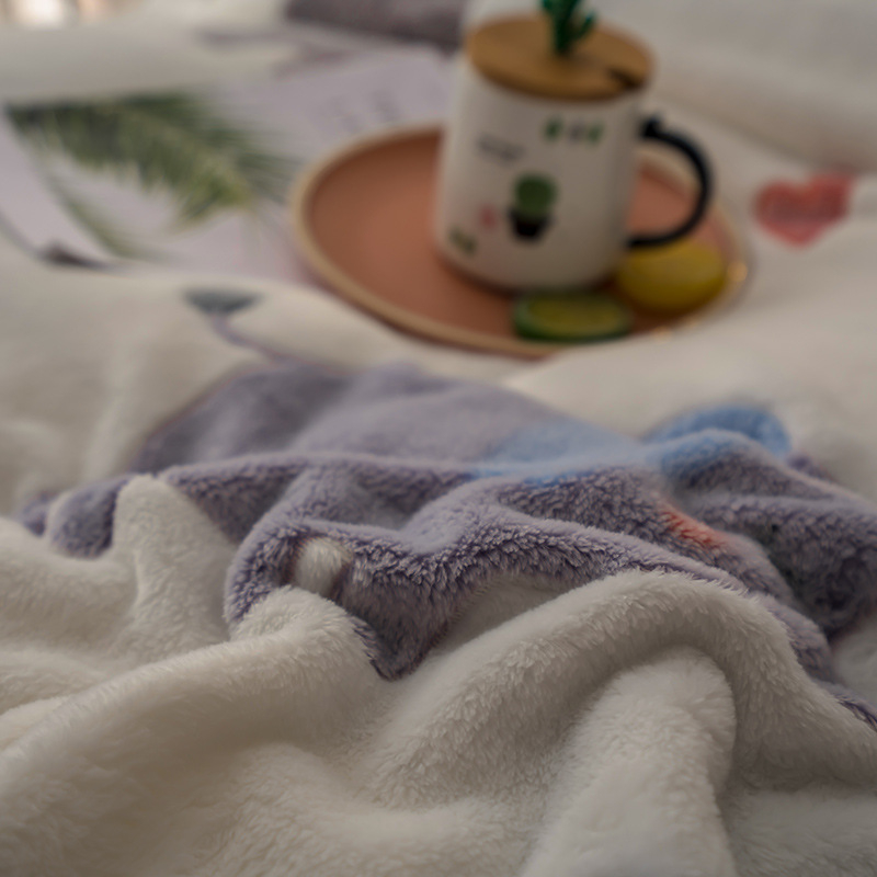 Κουβέρτα από βελούδο φλάνελ με γεωμετρικό σχέδιο, πολυεστέρας, κάτω από 300 g, για όλες τις εποχές