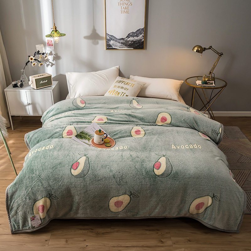 Κουβέρτα από βελούδο φλάνελ με γεωμετρικό σχέδιο, πολυεστέρας, κάτω από 300 g, για όλες τις εποχές