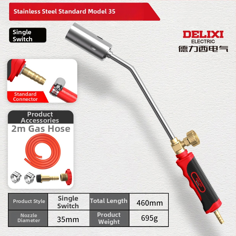 Delixi Electric rozsdamentes acél permetező pisztoly pig hair burning és vízálló védelem, különböző méretek