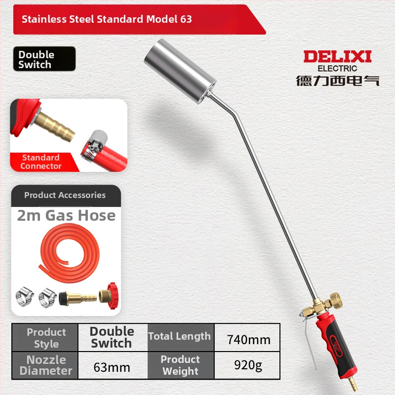 Delixi Electric rozsdamentes acél permetező pisztoly pig hair burning és vízálló védelem, különböző méretek