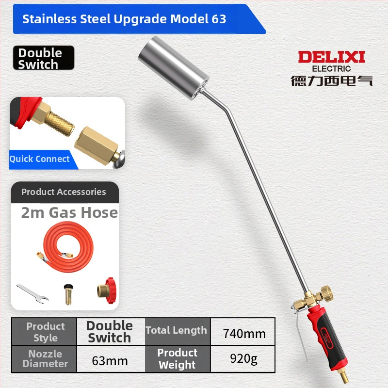 Delixi Electric rozsdamentes acél permetező pisztoly pig hair burning és vízálló védelem, különböző méretek