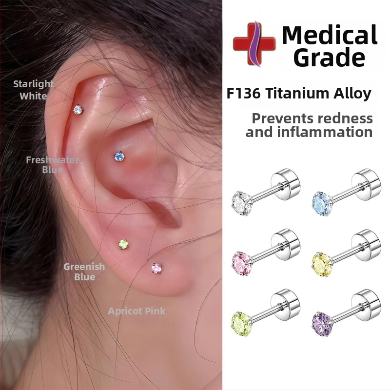 Naušnice od F136 titanijske legure, geometrijski oblik, elektroplatiranje, materijal ušnih klinova: titanijeva legura, Marka: Ximang Jewelry