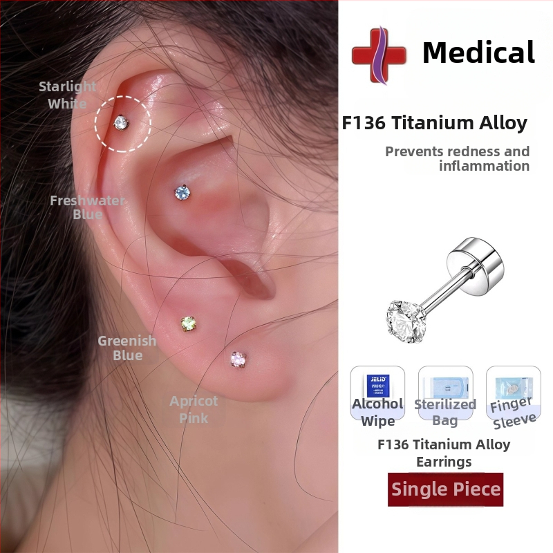 Naušnice od F136 titanijske legure, geometrijski oblik, elektroplatiranje, materijal ušnih klinova: titanijeva legura, Marka: Ximang Jewelry