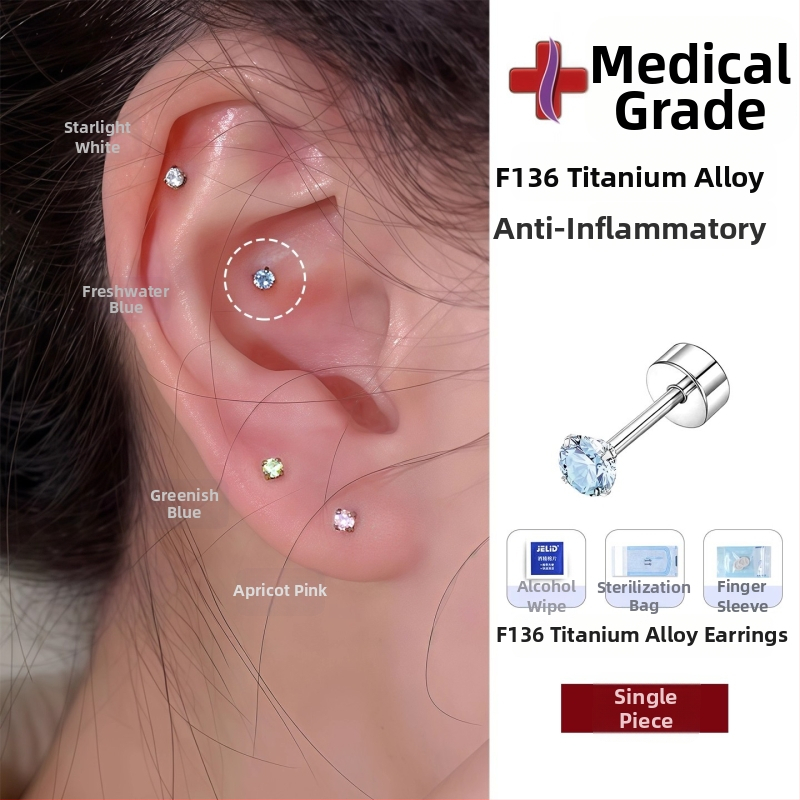 Naušnice od F136 titanijske legure, geometrijski oblik, elektroplatiranje, materijal ušnih klinova: titanijeva legura, Marka: Ximang Jewelry