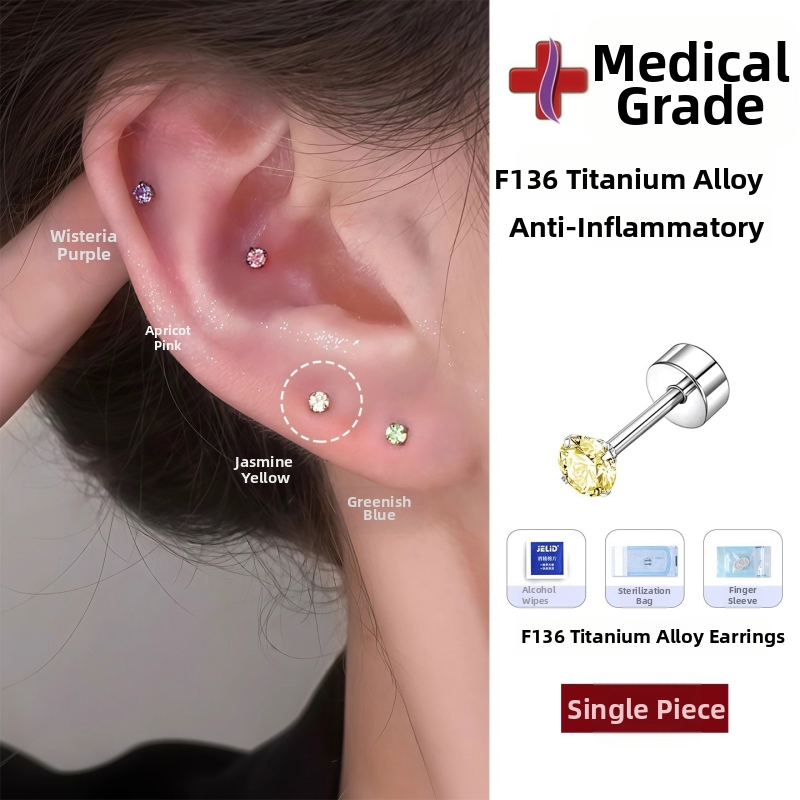 Naušnice od F136 titanijske legure, geometrijski oblik, elektroplatiranje, materijal ušnih klinova: titanijeva legura, Marka: Ximang Jewelry