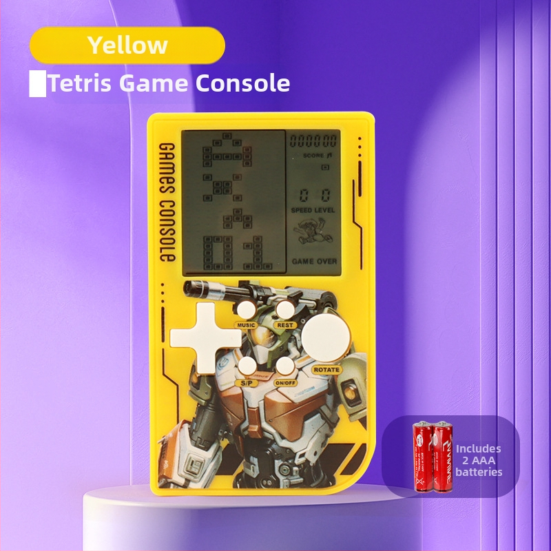 Tetris hordozható játékkonzol eredeti játék szoftverrel, retro nosztalgikus stílus, 1GB memória, egy játékos számára