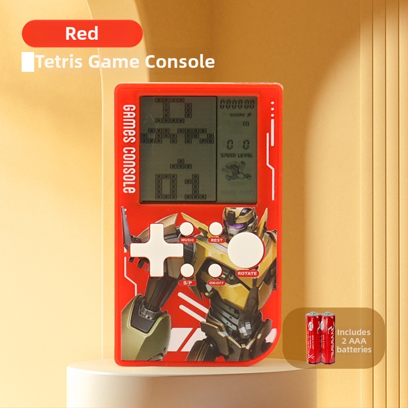 Tetris hordozható játékkonzol eredeti játék szoftverrel, retro nosztalgikus stílus, 1GB memória, egy játékos számára
