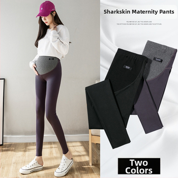 Stvarne fotografije na skladištu: 2026 nove trudničke legice za proljeće i jesen, Sharkskin joga hlače za mršavljenje i oblikovanje nog