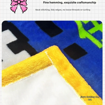 Jinyu φλανελ κουβέρτα με γεωμετρικό και καρτούν μοτίβο, 300–500 g, κατάλληλη για όλο το χρόνο.