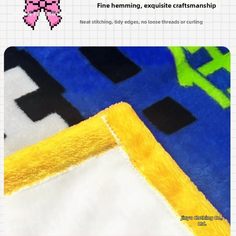 Jinyu φλανελ κουβέρτα με γεωμετρικό και καρτούν μοτίβο, 300–500 g, κατάλληλη για όλο το χρόνο.