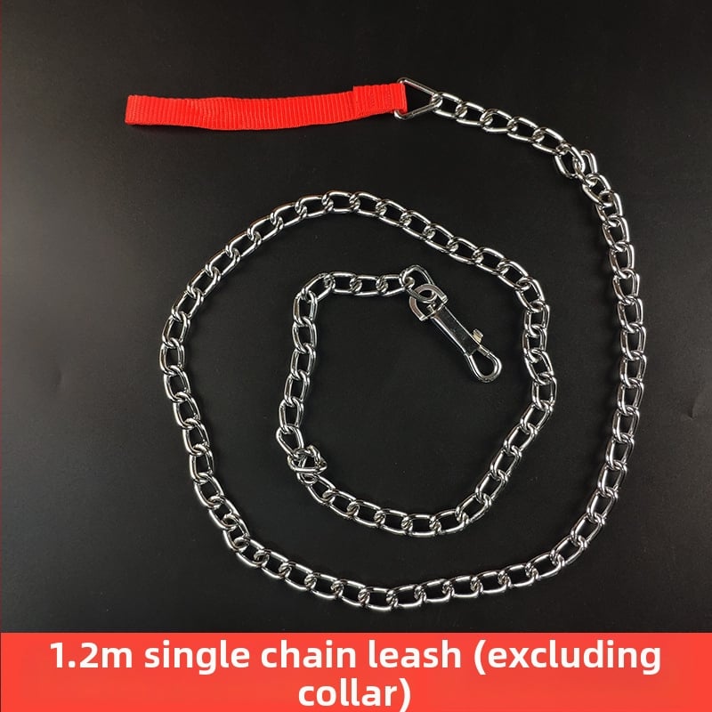 Кучешка каишка с железен синджир – верижна каишка за домашни любимци, висулка