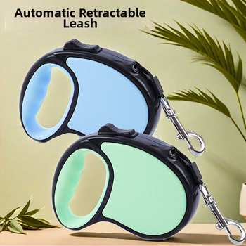 Телескопична каишка за кучета с еднобутонно спиране и антиразкъсване, нейлонова конструкция, регулируема