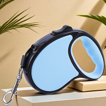 Телескопична каишка за кучета с еднобутонно спиране и антиразкъсване, нейлонова конструкция, регулируема