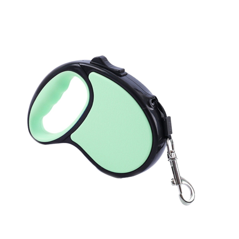 Телескопична каишка за кучета с еднобутонно спиране и антиразкъсване, нейлонова конструкция, регулируема