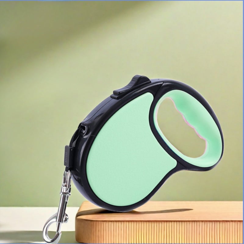 Телескопична каишка за кучета с еднобутонно спиране и антиразкъсване, нейлонова конструкция, регулируема