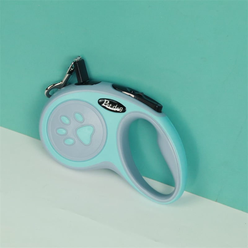 Телескопична каишка за кучета с еднобутонно спиране и антиразкъсване, нейлонова конструкция, регулируема